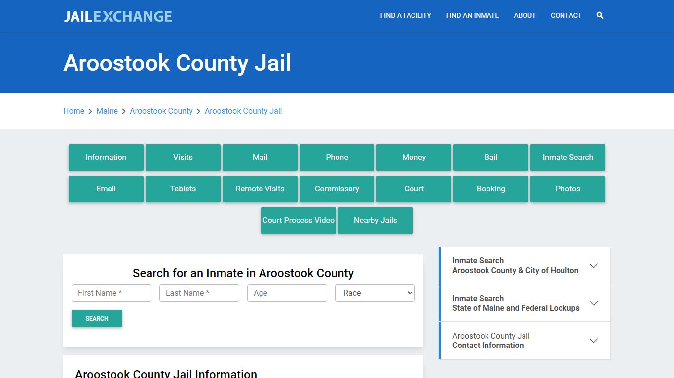 Aroostook County Jail Roster Lookup, ME, Inmate Search